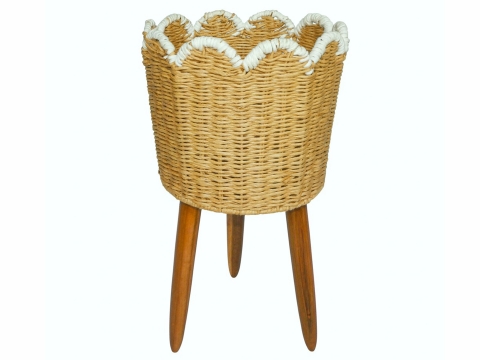 Scallop paper rope planter